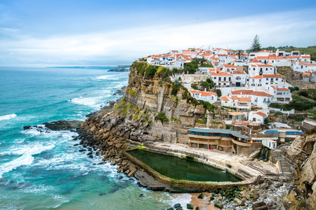 Azenhas do Mar, a beautiful town in the municipality of Sintra, Portugal の写真素材