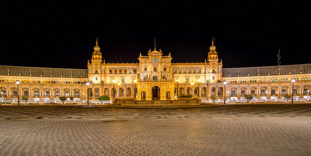 Famous Plaza de Espana, Sevilla, Spainのeditorial素材