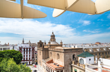 Cityscape downtown of Sevilla, Spainのeditorial素材