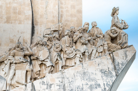Monument to the Discoveries, Lisbon, Portugal, Europeの写真素材