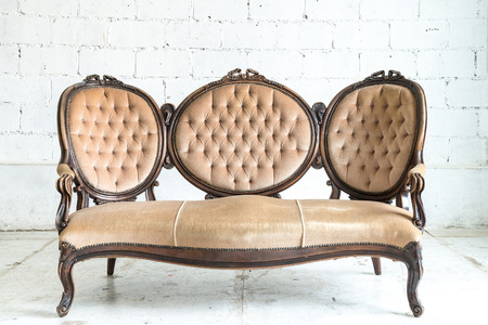 Classical style Armchair sofa couch in vintage roomの写真素材