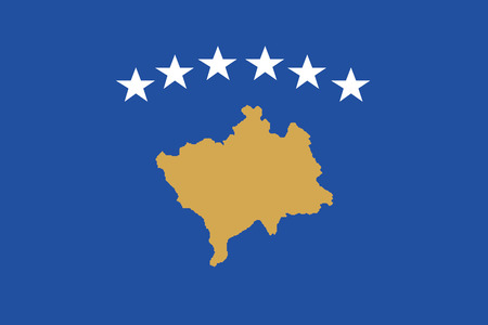 Flag of Kosovo. Vector illustration.のイラスト素材