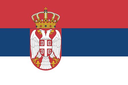 Flag of Serbia. Vector illustration.のイラスト素材
