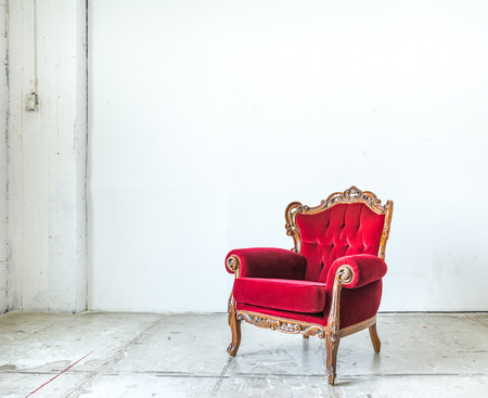 Classical style Armchair sofa couch in vintage roomの写真素材