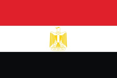 Flag of Egypt. Vector illustration.のイラスト素材