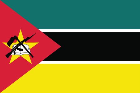 Flag of Mozambique. Vector illustration.のイラスト素材