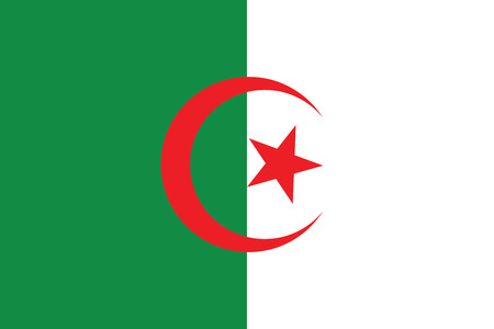 Flag of Algeria. Vector illustration.のイラスト素材