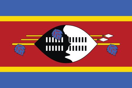 Flag of Swaziland. Vector illustration.のイラスト素材