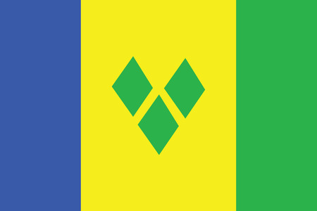 Flag of Saint Vincent and the Grenadines. Vector illustration.のイラスト素材