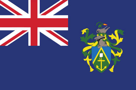 Flag of Pitcairn Islands. Vector illustration.のイラスト素材