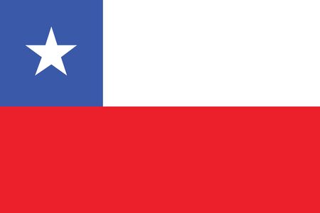 Flag of Chile. Vector illustration.のイラスト素材