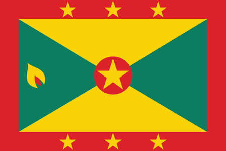Flag of Grenada. Vector illustration.のイラスト素材