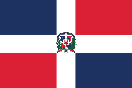 Flag of the Dominican Republic. Vector illustration.のイラスト素材