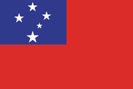 Flag of Samoa. Vector illustration.のイラスト素材