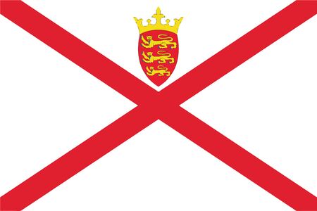 Flag of Jersey. Vector illustration.のイラスト素材