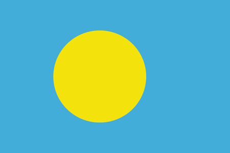 Flag of Palau. Vector illustration.のイラスト素材