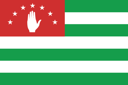 Flag of Abkhazia. Vector illustration.のイラスト素材