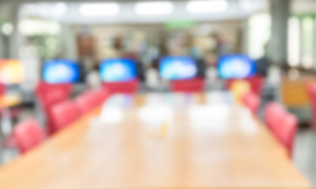 Abstract blur library interior reading room backgroundの写真素材