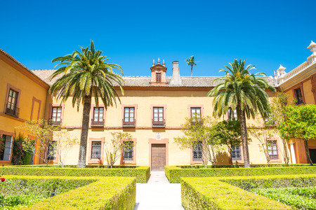 Reales Alcazares in Seville - residence developed from a former Moorish Palace in Andalusia, Spainのeditorial素材