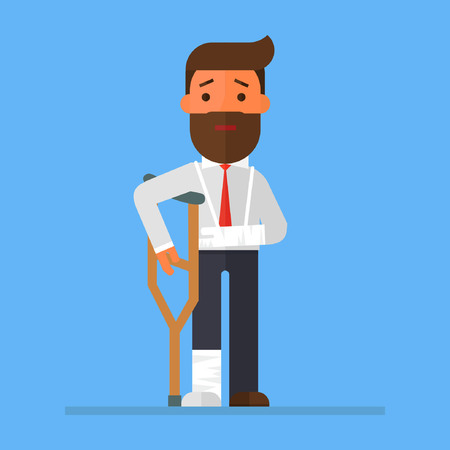 Businessman injuredのイラスト素材