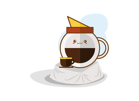 Coffee jar on a white backgroundのイラスト素材
