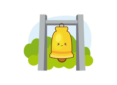 Illustration of bell on a white backgroundのイラスト素材