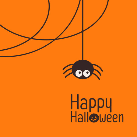 Halloween greeting card with monster with eyesのイラスト素材