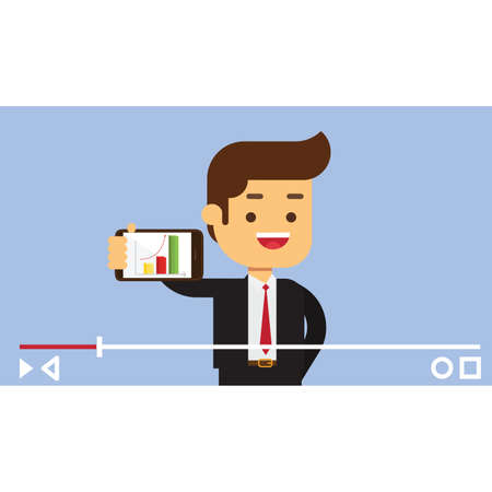 Business vlogger conceptのイラスト素材