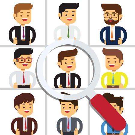 Human resources management select employeeのイラスト素材