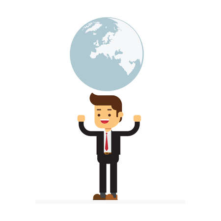 Businessmen occupy the worldのイラスト素材