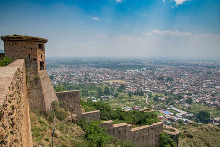 Durrani Fort  view Hari Parbat. Srinagar, Indiaの写真素材
