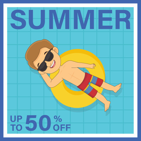 In summer holiday,Summer background .Sale Vector illustrationのイラスト素材