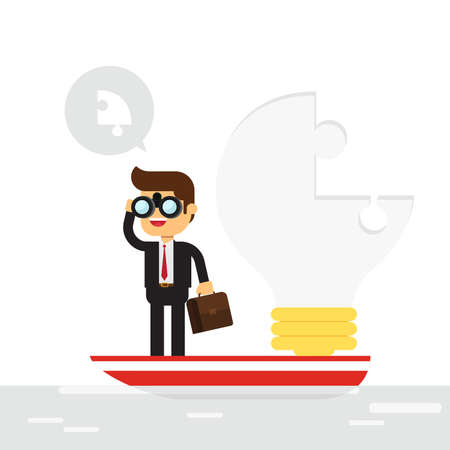 Businessman searching ideaのイラスト素材