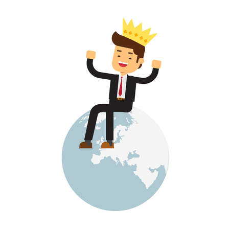 A business men rule the worldのイラスト素材