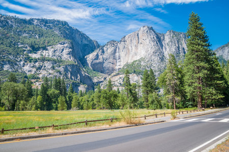 Typical view of the Yosemite National Park.の写真素材