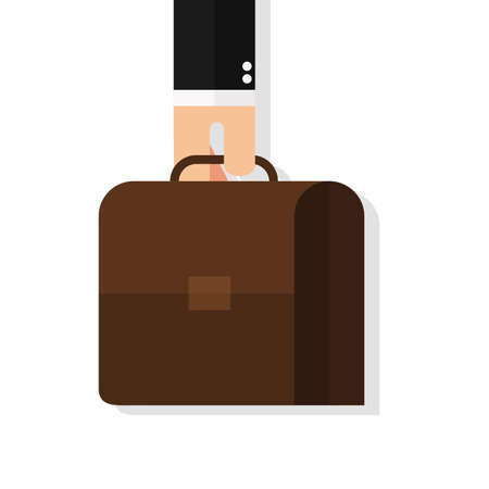 Businessman hand holding briefcaseのイラスト素材