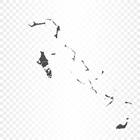 Bahamas map isolated on transparent backgroundのイラスト素材