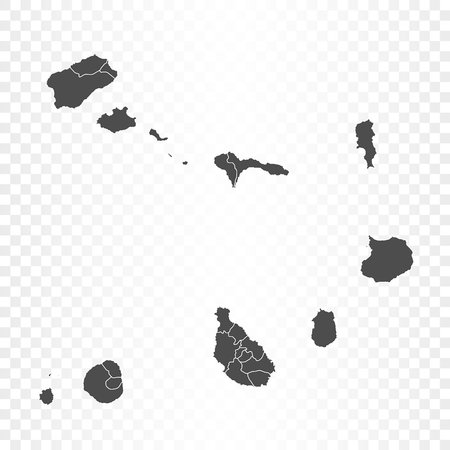 Cape verde map isolated on transparent backgroundのイラスト素材