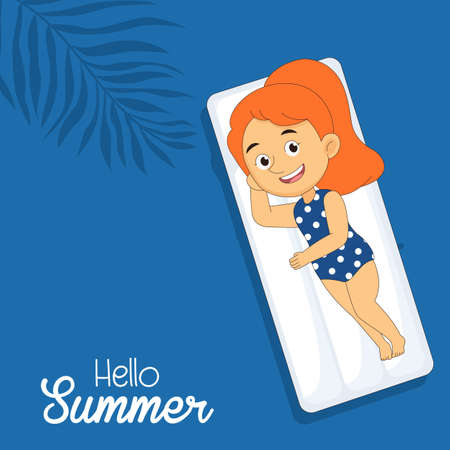 Border design with summer themeのイラスト素材