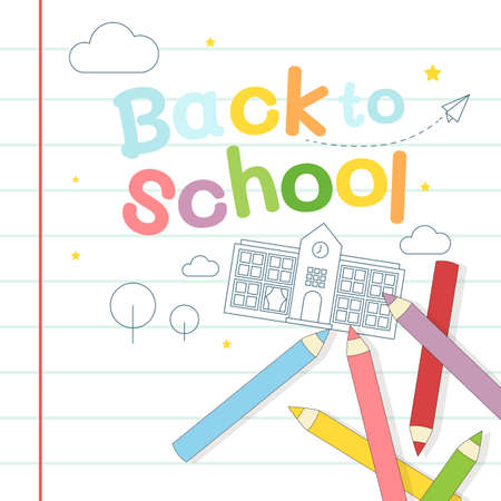 Back to school background,School borderのイラスト素材