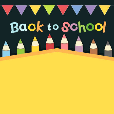Back to school background,School borderのイラスト素材