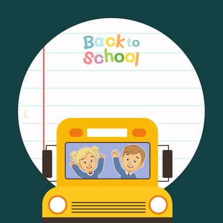 Back to school background,School borderのイラスト素材