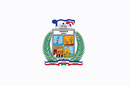 Flag of TarapacÃ¡ Region of chile. Vector illustration.のイラスト素材
