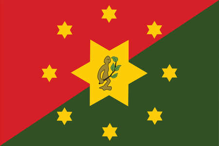 Flag of Eastern Highlands provinces,autonomous region,district of Papua New Guinea. Vector illustration.のイラスト素材