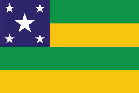 Flag of Sergipe states,federal district of Brazil. Vector illustration.のイラスト素材