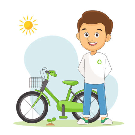 Man caring and protecting nature of planet global environmental problems solvingのイラスト素材