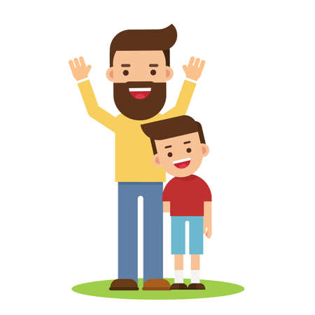 Father with son on fathers dayのイラスト素材