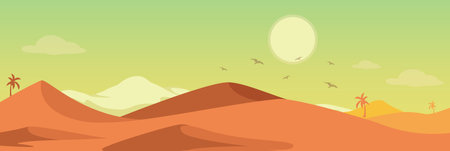 Cute and nice design of desert and interior objects vector designのイラスト素材