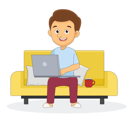Online education and distance learningのイラスト素材