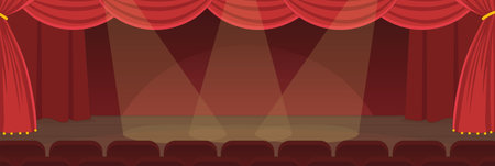 Cute and nice design of Home Theater and interior objects vector designのイラスト素材